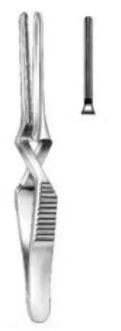 Затискач судинний, прямий, пластинчаcтий, типу клема зворотної дії, 36 мм Bio Tules Impex BTS-9-154-07